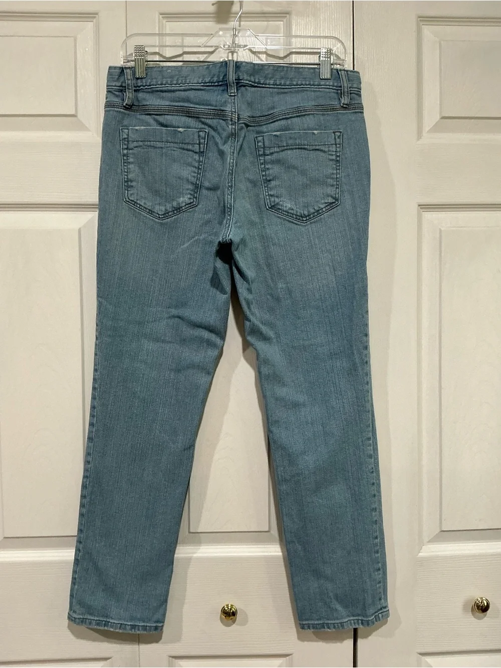 💙 Ann Taylor Loft Boyfriend Blue Distressed Denim Jeans - 4/27 (01272)